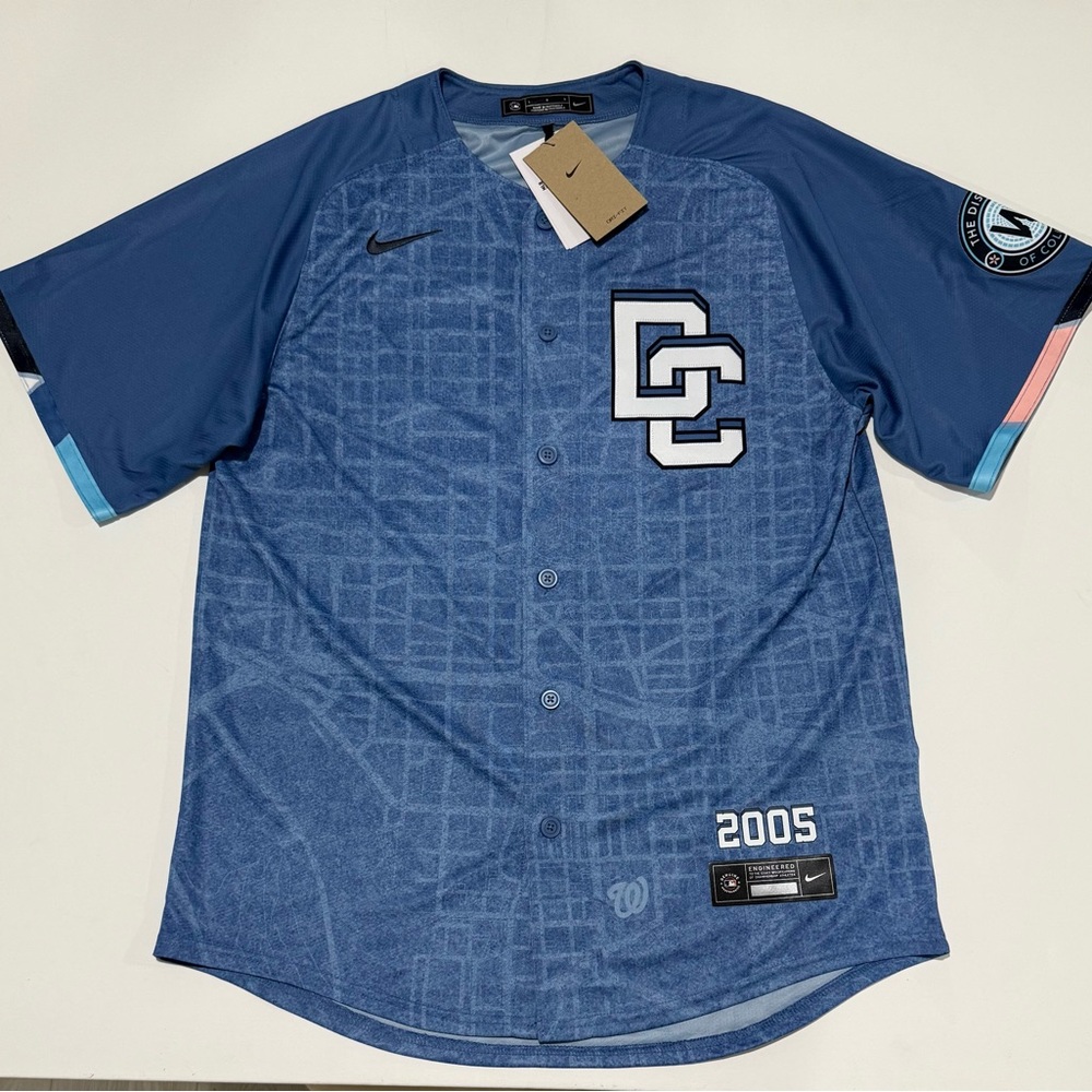 Washington Nationals #29 James Wood Blue 2025 City Connect Limited Jersey size L